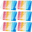 Hsei 6 pacchetto settimanale Pill Organizer Box 4 volte al giorno 7 giorni impermeabile Pill Case Big Medicine Box Travel Daily Container per Vitamine Integratori di olio di pesce