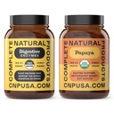 Prodotti naturali completi Organic Papaya Enzymes 100 Capsule &amp; Enzimi Digestivi 100 Capsule Bundle