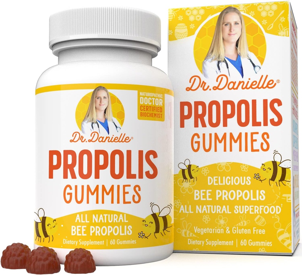 Propolis Gummies by Dr. Danielle, Miglior Propolis Gummy Supplement, 500mg