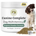 Canina completa Wholistic Pet Organics Canine - Cane Multivitamin Polvere - 1 Lb - Vitamine e Supplementi quotidiani per alimenti fatti in casa - Sistema immunitario, Pelle, Cappotto & Salute complessiva - Piccola e Grande Razza