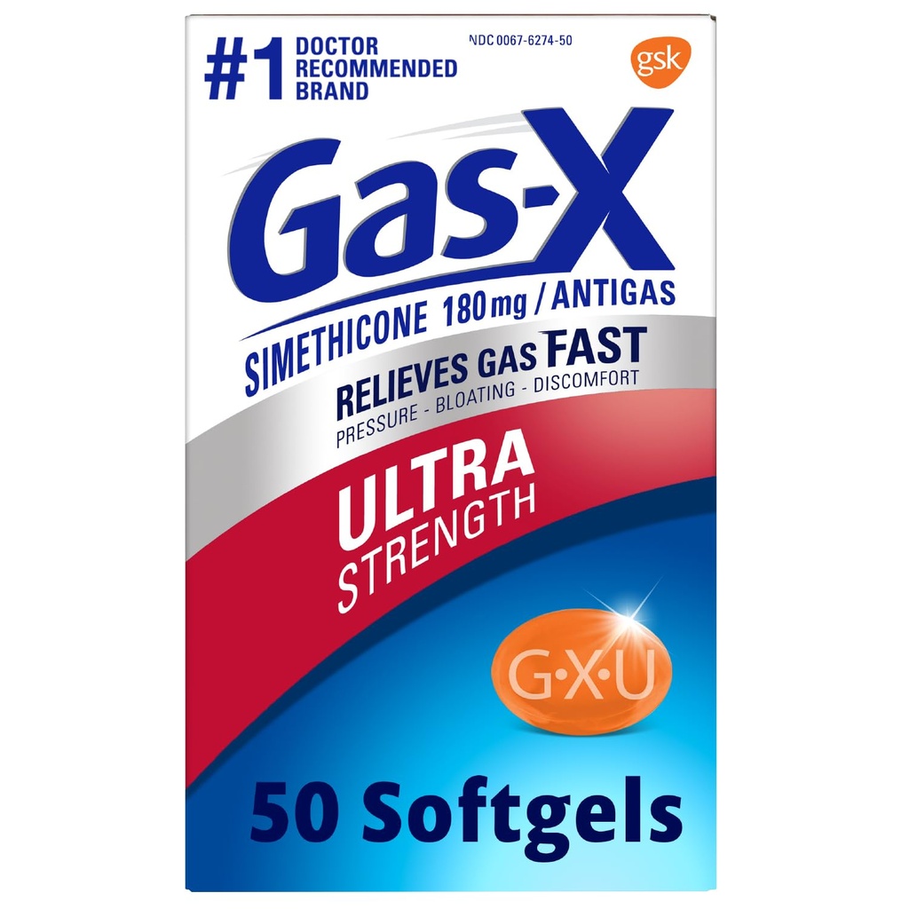 Rilievo del gas ad ultra resistenza Gas con Simethicone 180 mg per il sollievo Bloating - 50 Conte