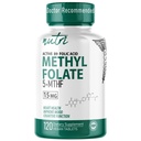 Nutri 5-MTHF L Methylfolate 15MG - 4 mesi di alimentazione, 120 compresse vegane - Supplemento di Folato metilato - Funzione cognitiva, salute del cuore, supporto prenatale - 3rd Party Tested - Facility certificata NSF