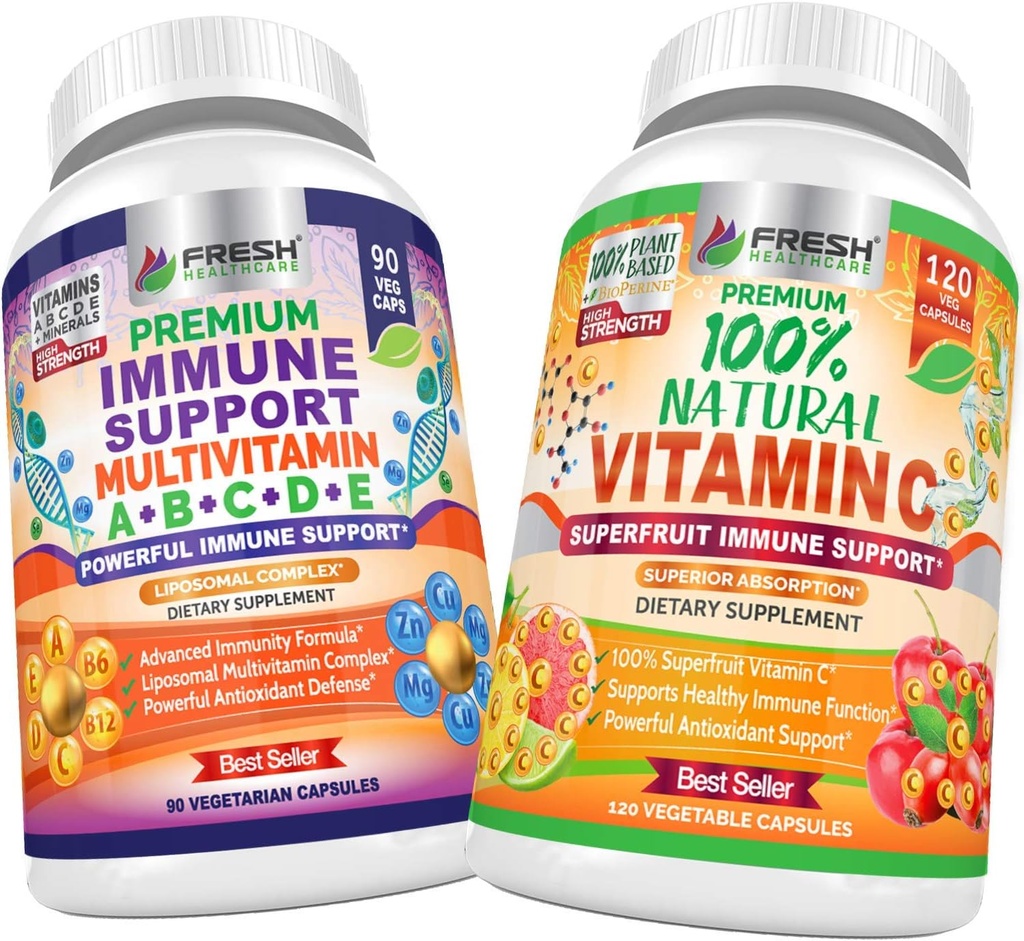 FRESH HEALTHCARE Multivitamina Immune e Vitamina Naturale C - Bundle