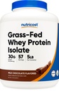 Nutricost Grass-Fed Whey Protein Isolate (Chocolate) 5LBS - Non-GMO, Gluten Free, Sapori naturali