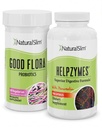 NaturalSlim Digestive Health Bundle – Buona Flora & Helpzymes - Potenti Probiotici e potenti enzimi digestivi per una migliore digestione e assorbimento dei nutrienti alimentari