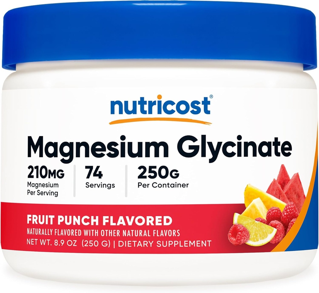 Polvere di glicinato di magnesio di Nutricost (Punto di prua, 250 grammi)