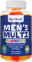 Gummie Multivitaminiche da uomo, imballate con vitamina A, B-6, B-12, Biotina, C, D3, E, Iodio, Acido Folico, Zinco. Realizzato negli Stati Uniti. 45 giorni di alimentazione