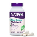 Natrol Melatonin 5 mg Time Release, Supplemento dietetico per Minimize Wake Ups, Nighttime Sleep Aid, 100 compresse, Fino a 100 giorni di alimentazione