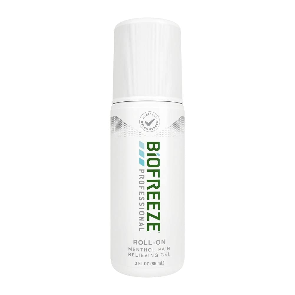 Biofreeze Professional Pain Relief Roll On, Knee & Lower Back Pain Relief, Artrite Pain Reliever, Neck Pain Relief, Cooling Joint Pain Relief, Roll-On Menthol Gel 3 Fl Oz