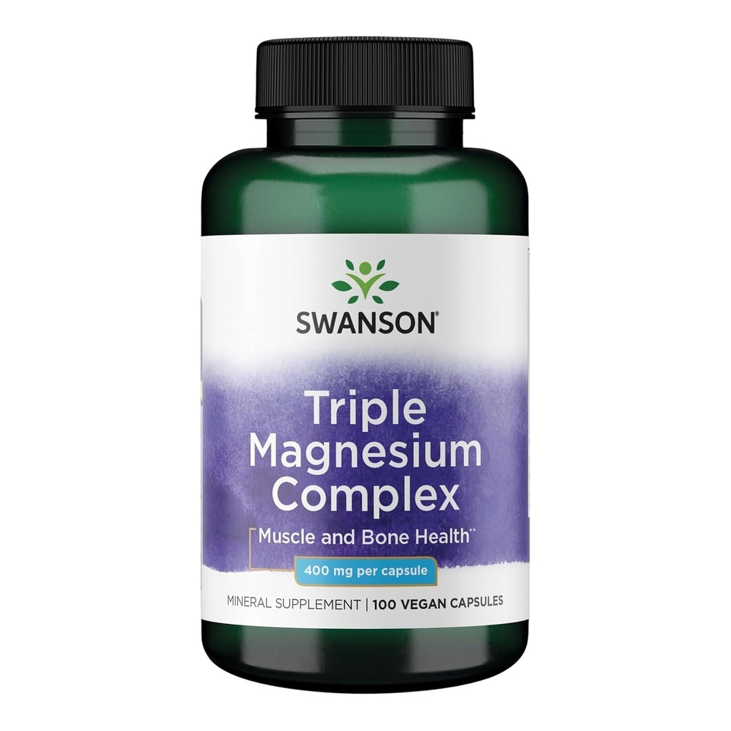Swanson Triple Magnesium Complex - 100 Capsule, 400mg