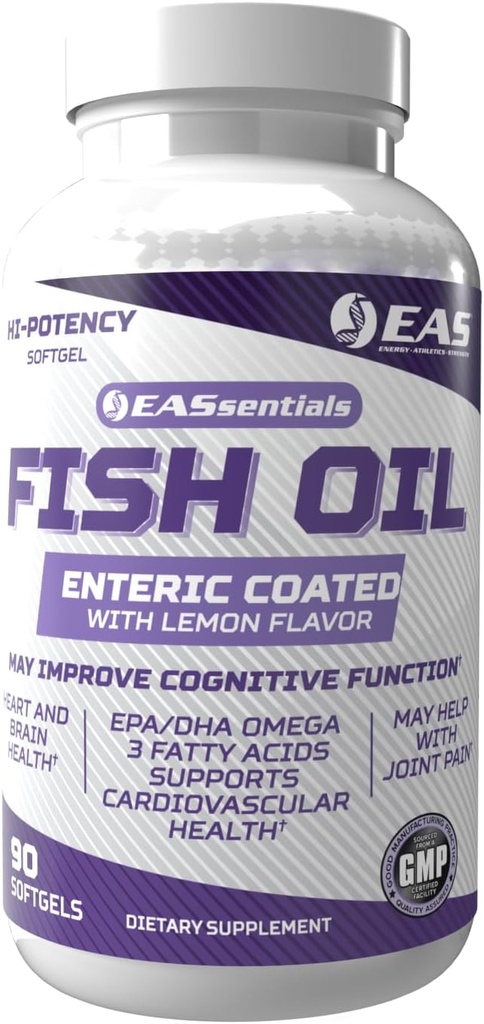 Scienze sperimentali e applicate Olio di pesce ad alta potenza | EPA + DHA Omega-3s acidi grassi per la salute del cuore e del cervello | Gluten Free, Non OGM | Enteric Coated with Lemon Flavor | 90 Softgels