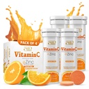 SIGNIFY NATURE Vitamina C 1000mg Effervescent Tablets - Potente supporto immunitario VIT C con supplemento di zinco - Zucchero-Free & Vegan Formula | Compresse di vitamina C dissolvibili - Elisir cresposo in acqua - 40CT