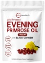 Micro Ingredienti Sera Olio di Primrose 1300mg Per Serving, 240 Softgels | Migliorato con 40mg Black Cohosh Extract, Pressato a freddo – 10% Active GLA, Non OGM, No Gluten, Facile da ingoiare
