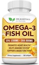Omega 3 Fish Oil 3750mg Tripla resistenza | EPA 1200mg + DHA 900mg acidi grassi | Fish Oil Omega 3 Supplemento | Promuove Cuore sano, Sistema immunitario, Occhi, Skin & Brain Funzione | 180 Burpless Softgels