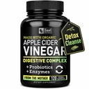 Estratto di Aceto di Sidro di Mele Organico + Enzimi Digestivi & Probiotici (1500mg | 120 capsule) Pillole di Aceto di Sidro di Mele Raw & Supplemento di Fibra per Salute Gut, Supporto Immune, Digestione & Detox Cleanse