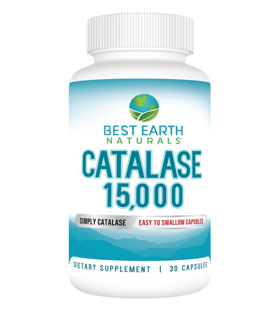 Best Earth Naturals Catalase Supplemento 15.000 - Integratori per capelli forti - Alimentazione di 30 giorni
