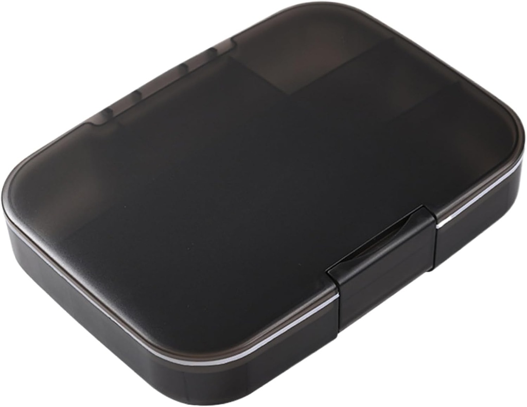 Large Pill Organizer 9 scomparti Pill Case Moistureproof Pill Box con Partition Portable Tablet Box per Fish Oil, Vitamin Supplements Tool