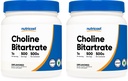 Nutricost Pure Choline Bitartrate Powder 500G (2 bottiglie)