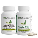 BiOptimizers Magnesium Breakthrough 4.0, (30 capsule) & MassZymes 4.0, (120 capsule) - Sonno naturale, Cervello e Integratore Digestivo per la Salute