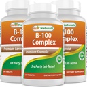 Best Naturals B 100 Complex 120 compresse (B Complex Vitamins) (120 conteggio (Pack of 3))
