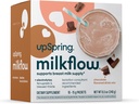 UpSpring Milkflow Electrolyte Breastfeeding Supplement Drink Mix con Fenugreek | Chocolate Flavor | Integratore di lattazione per promuovere il cibo sano del latte materno e gli elettroliti di ripristino | 16 miscele di bevanda