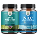 Bundle of Liver Cleanse Detox & Repair Formula e NAC Supplemento N-Acetyl Cysteine 600mg - Herbal Liver Support Supplement with Milk Thistle - High Absorption NAC 600 mg Capsule Glutathione