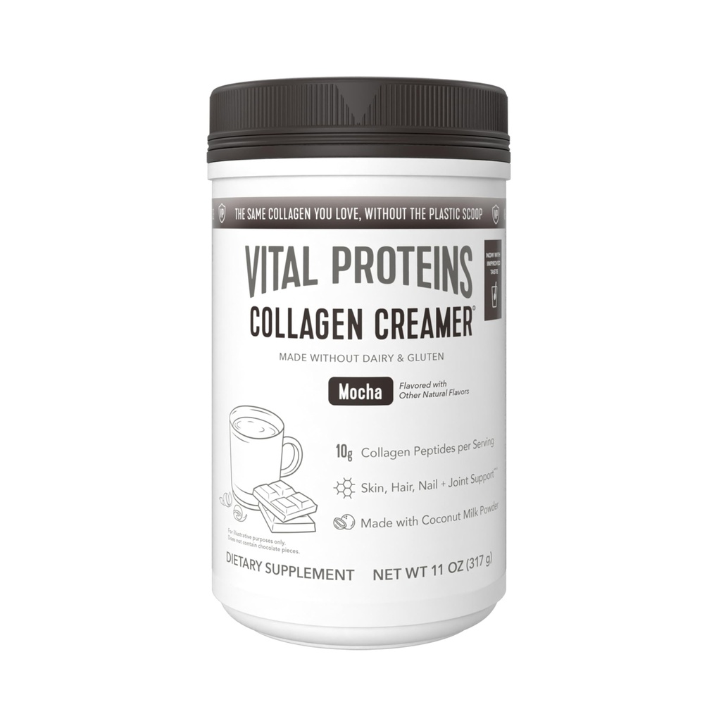 Proteine Vitali Collagene Peptides Polvere - Mocha Coffee Creamer per capelli, pelle & Nails supporto, 11.2 Oz