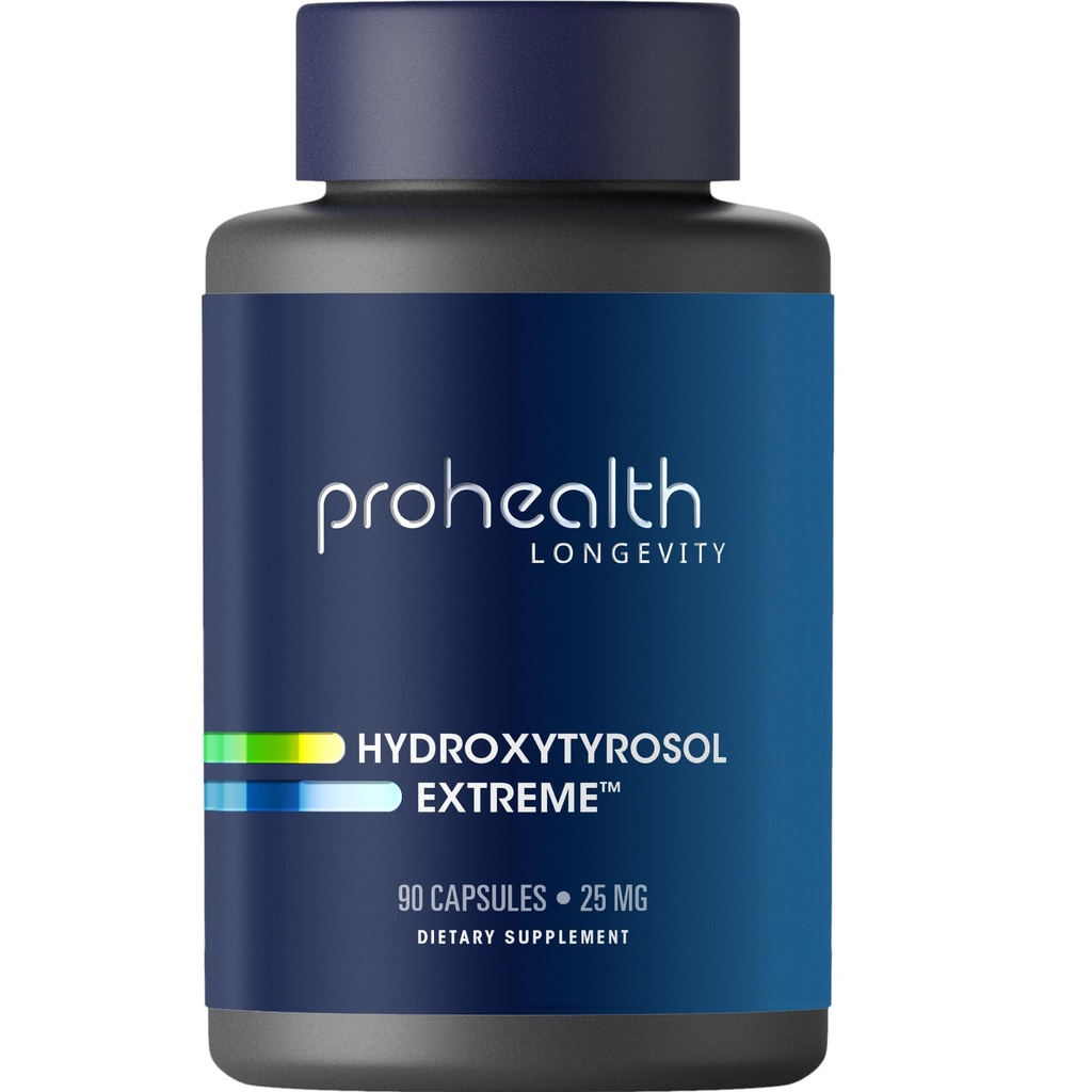 ProHealth Hydroxytyrosol Extreme - Integratore Hydroxytyrosol, Estratto di foglie di oliva (Olive Leaf Extract Organic) (90 capsule vegetariane) Gluten Free, Soy Free.