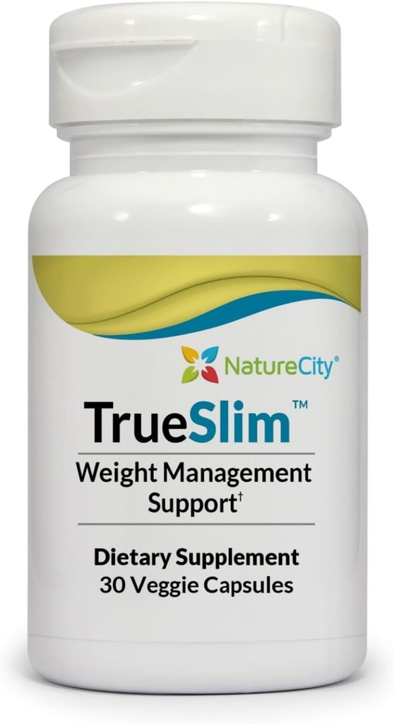 NatureCity True-Slim Fat and Weight Supplement | Aiuta a ridurre l'accumulo di grasso | Capsule | Non OGM | Made in USA