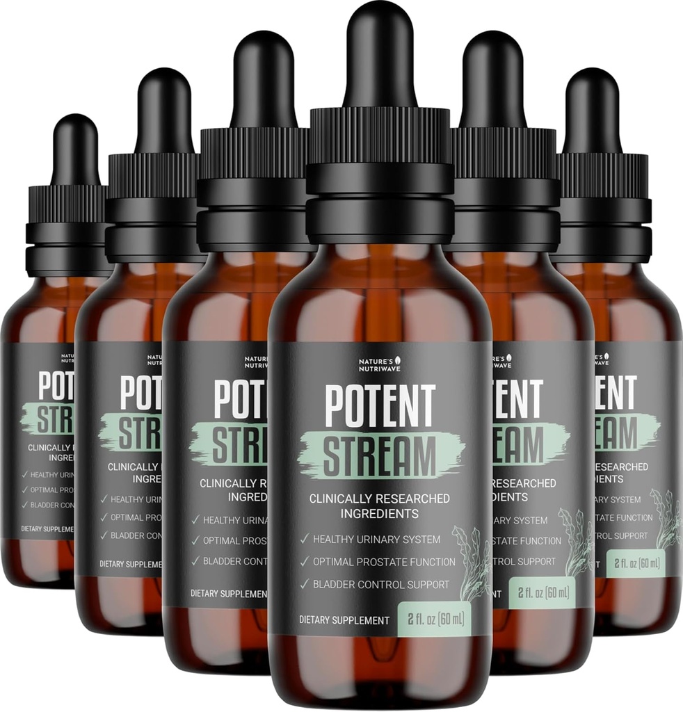PotentStream Drops - Formula originale, Supplemento liquido naturale con estratti vegetali | 100% naturale, Made in USA, 6 mesi di alimentazione