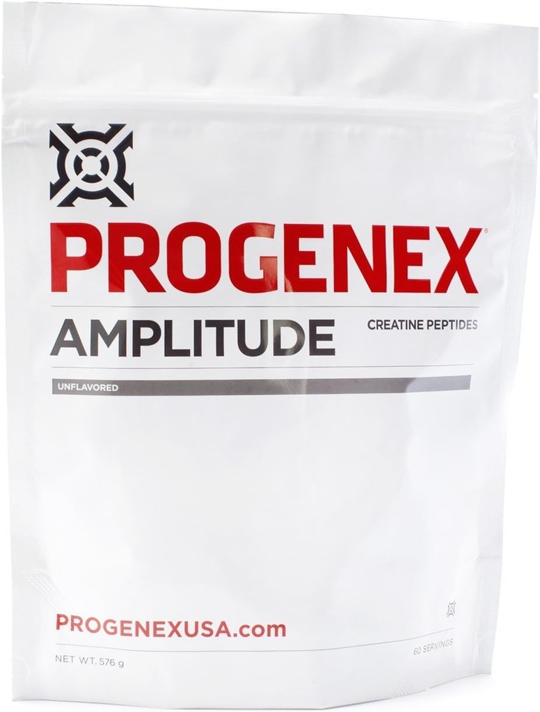 Progenex® Amplitude Creatine Peptides | Aumenta la massa muscolare magra | Augments Energy and Explosiveness in Workouts | Tasteless and Mixes Well | 60 Servings