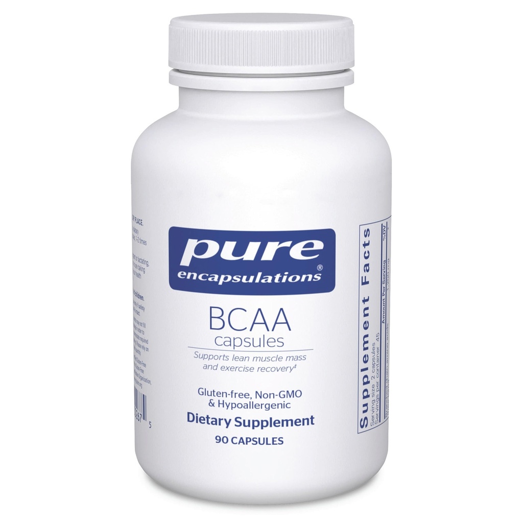 Pure Encapsulations BCAA Capsules | Supplemento anallergico per supportare la funzione muscolare durante l'esercizio* | 90 capsule