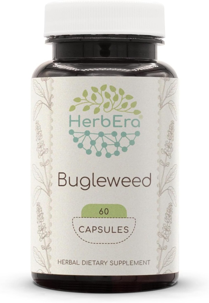 HerbEra Bugleweed 60 capsule, 400 mg, fatto con Bugleweed (Lycopus Virginicus) erba secca (60 capsule)