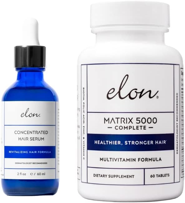 Elon Matrix 5000 Multivitamina completa (alimentazione di 60 giorni) Siero di capelli concentrato