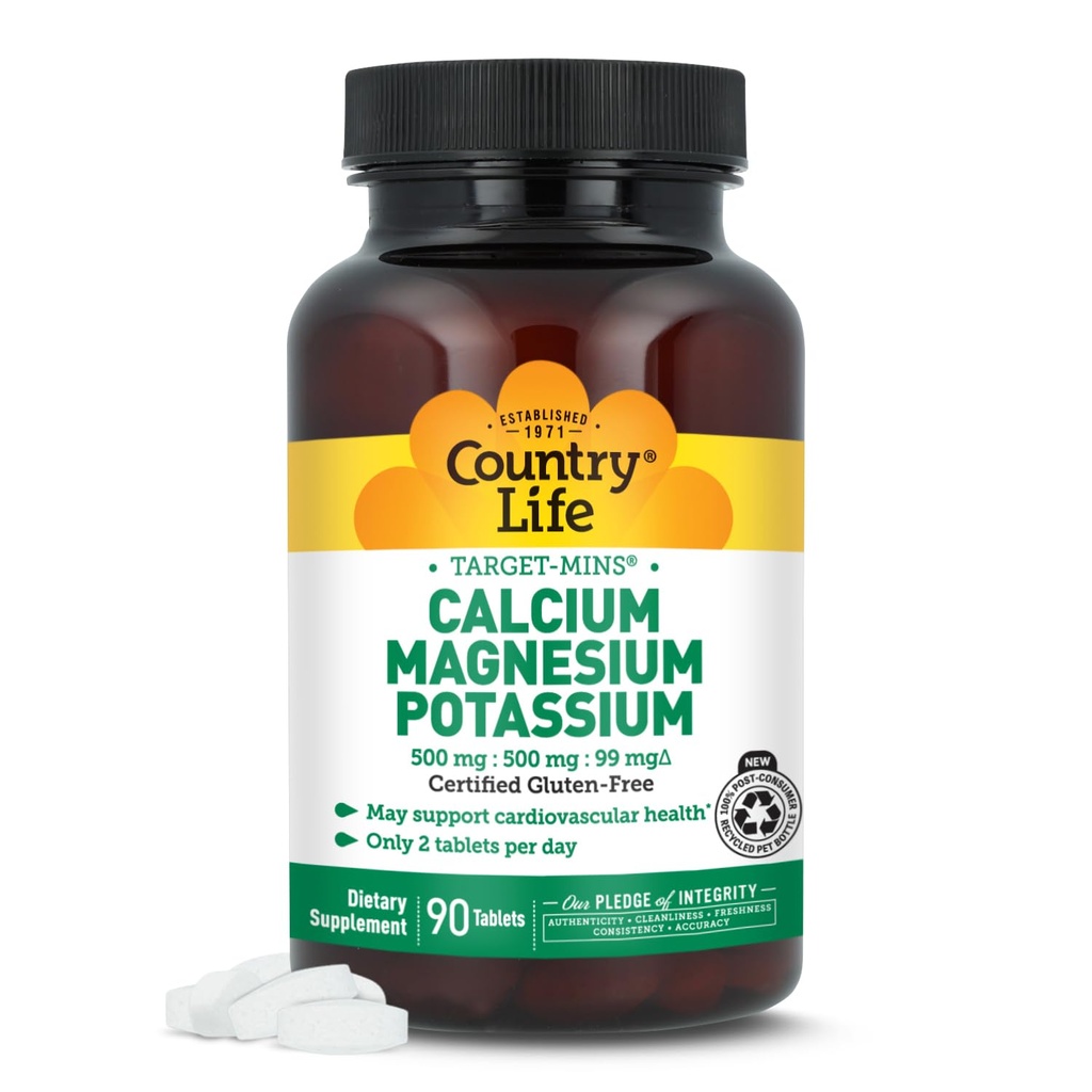 Country Life Calcium-Magnesium-Potassium - 90 compresse