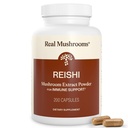 Real Mushrooms Reishi Funghetti Capsule - Estratti di Fungo Biologico Handpicked - Red Reishi per il Tranquil Daily Wellness con Verified Beta Glucans Vegan, Non-GMO, No Grain Fillers, 200 ct