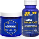 NATURAL STACKS GABA Brain Food + Apigenin Supplemento per Sonno Bundle - Supporta Rilassamento e Sonno* - 180 Capsule Totali