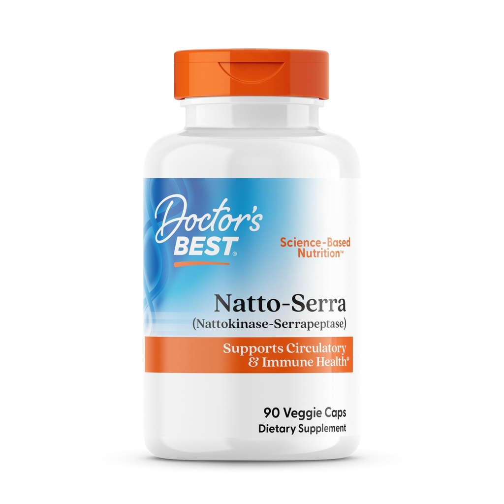 Medici Migliore Natto-Serra, Supporta la salute circolatoria e immunitaria, Non OGM, Vegan 90 Veggie Caps