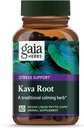 Gaia Herbs Kava Kava Root, Vegan Liquid Capsules, 60 Count - Supporta Emotional Balance, Calma & Relax, Garantito Potency 75mg Active Kavalactones