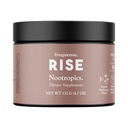 FREQUENSE - Rise Nootropic Tub - Mango Lemonade Flavor - Supporta le prestazioni del cervello e la consistenza - con funghi, B Vitamine & Green Coffee - 132g
