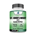 Supplementi standard americani St. John’s Wort 1800mg Per servire con estratto di frutta di pepe nero - Vegan, senza glutine, non OGM, 120 capsule, 40 porzioni