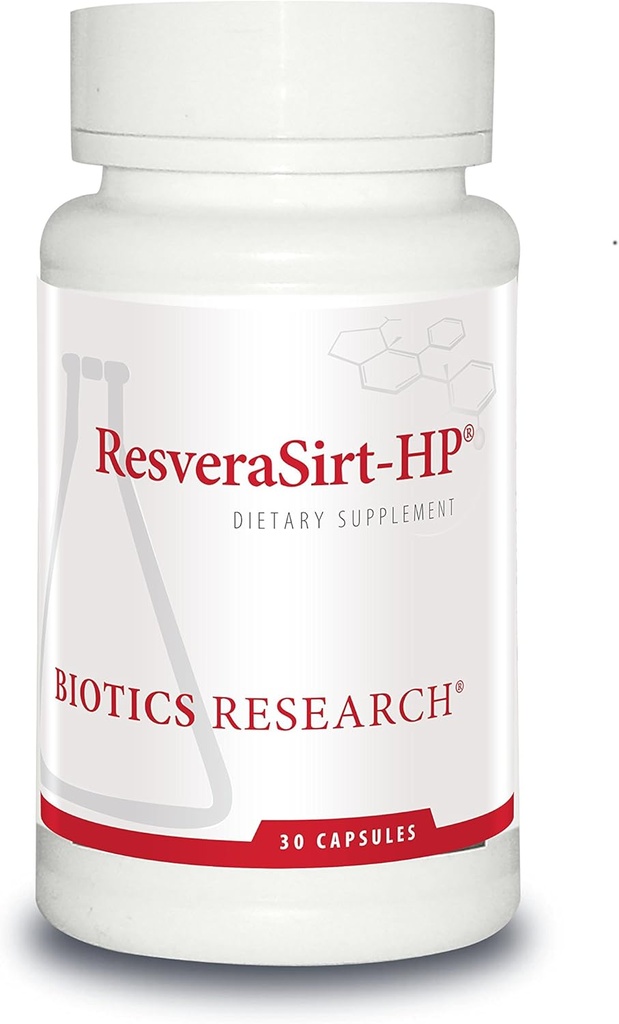 Biotics Research ResveraSirt HP Formulato dal Dr. Mark Houston, Trans Resveratrolo, Quercetin, Aumentare l'attività Sirtuina, Supporto cardiovascolare, Potere cardiaco, Supporto vascolare, 30 Capsule