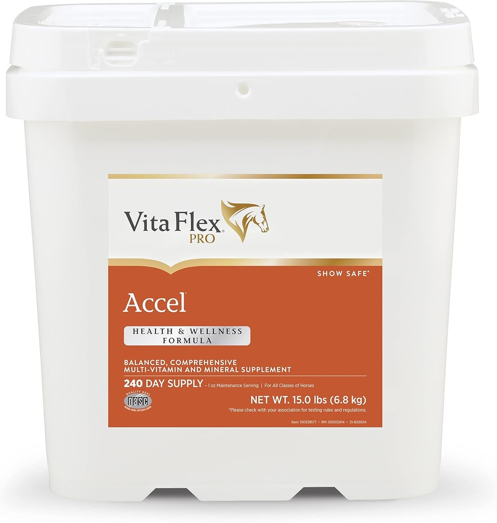 Vita Flex Pro Accel Health & Wellness Formula, Supplemento cavalli, 15 sterline, alimentazione da 240 giorni