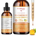 GREENPEOPLE Magnesio Glycinate Liquid Drop - 17-in-1 4Fl. Oz Triple Magnesium Complex Supplemento con Glycinate 400mg & Citrate 500mg Taurate/L-teanina per calma Mood/Muscle/Sleep,Pineapple Flavor