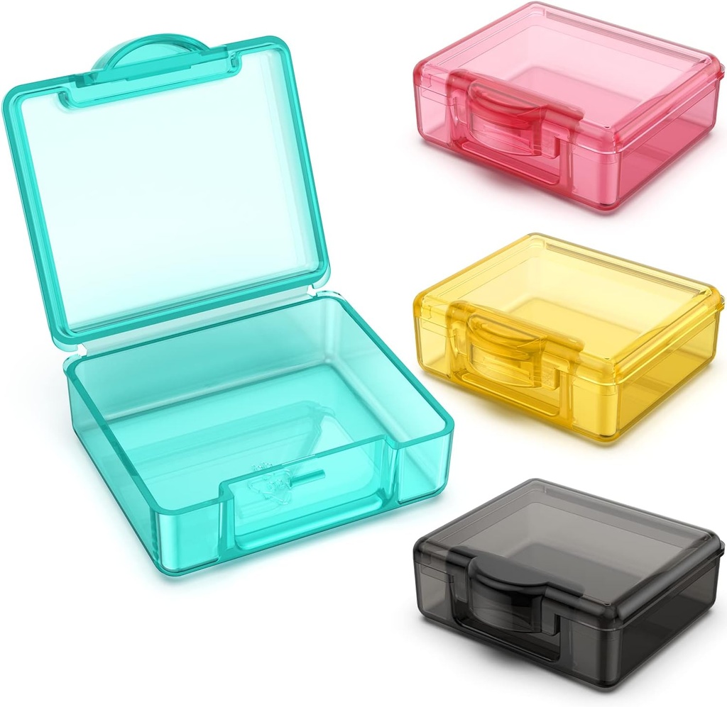 Piccola scatola di pedaggio 4 pz,Cute Travel Pill Organizer Case Mini piccolo contenitore di plastica trasparente portatile per borsa tasca