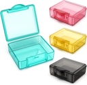 Piccola scatola di pedaggio 4 pz,Cute Travel Pill Organizer Case Mini piccolo contenitore di plastica trasparente portatile per borsa tasca