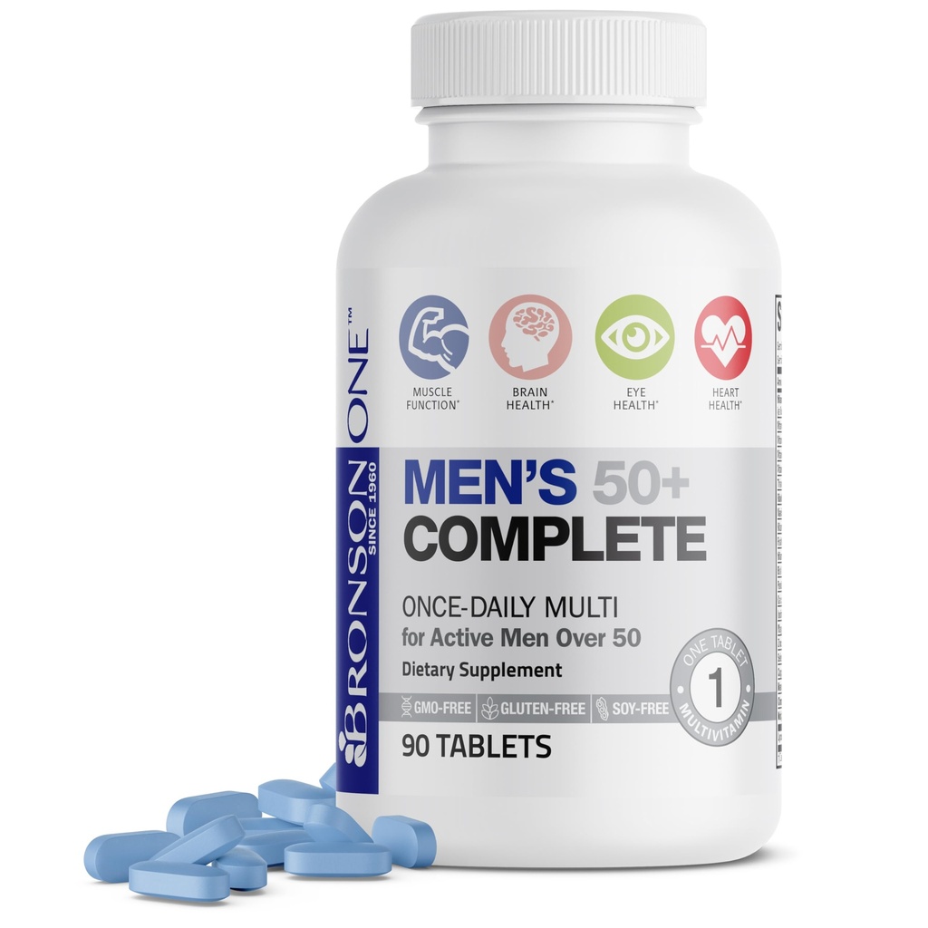 Bronson ONE Daily Mens 50+ Multivitamin Multimineral, 90 compresse