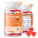 Complesso B 50 Gummie , Complesso B metilato con vitamina C,Choline & Zinc - B-Complex etilato attivo per l'energia,Supporto metilato - Tutte le vitamine B - B1,B2,B3,B5,B6,B7,B9,B12 - Sugar Free,120 Count