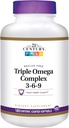 21st Century Supplemento alimentare Triple Omega Complex 3-6-9 Enteric Coated Softgels, 180-Count Bottiglie (Pack of 2)