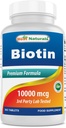 Best Naturals Biotin (Also Called Vitamin B7), 10.000 mcg 365 compresse (365 Conte (Pacchetto di 1))